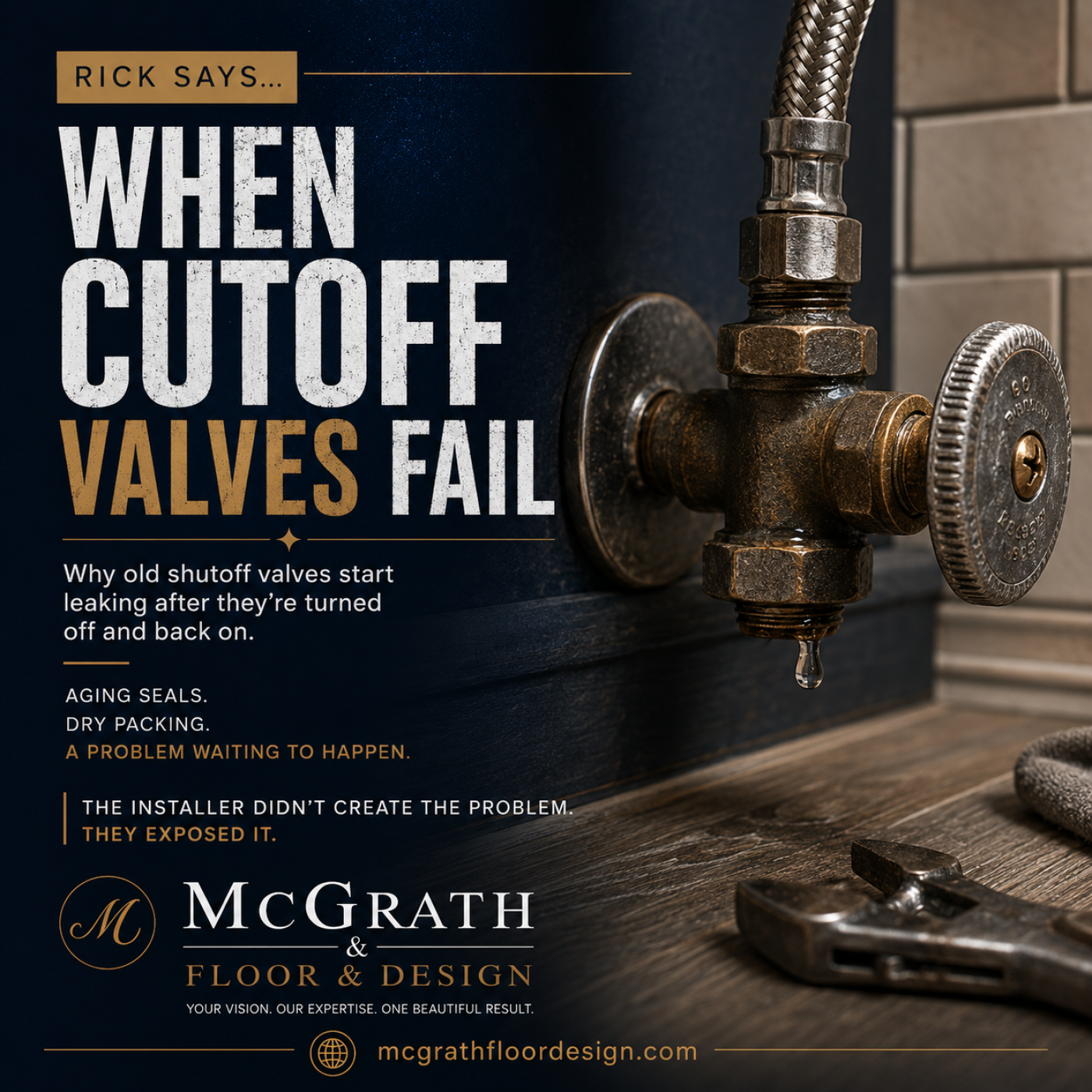 When Cutoff Valves Fail - McGrath Flooring Solution